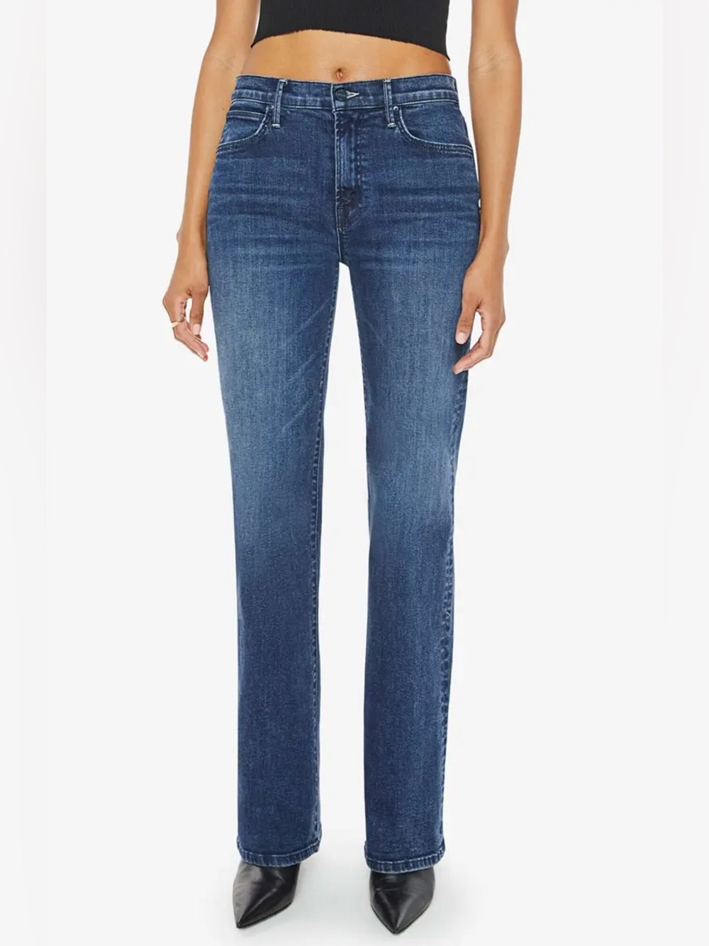 MOTHER HIGH RISE STRAIGHT JEANS